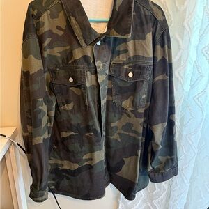 SHEIN Camouflage Jean Jacket